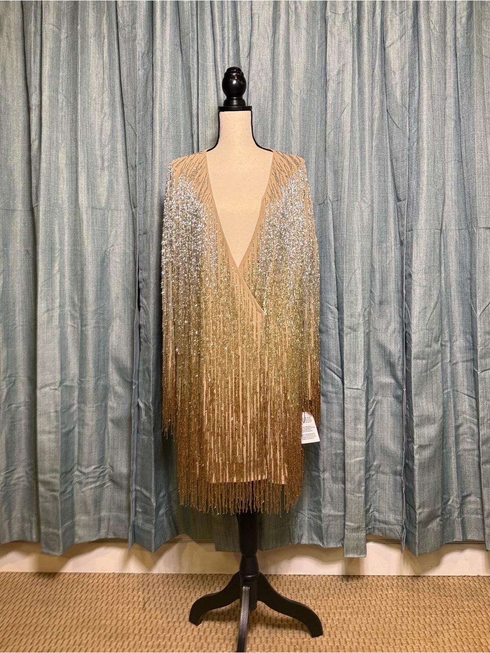 ASOS Champagne embellishment Slip Dress - Picture 1 of 7